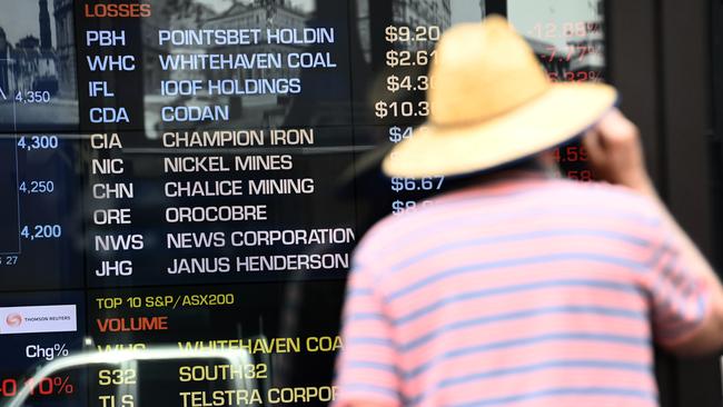 Whispers out of Europe sparked a late-session ASX sell-off, eroding most of the day’s gains in 90 minutes and leaving the market just 11.3 points, or 0.16 per cent, higher at 7296.2. Picture: NCA NewsWire / Jeremy Piper