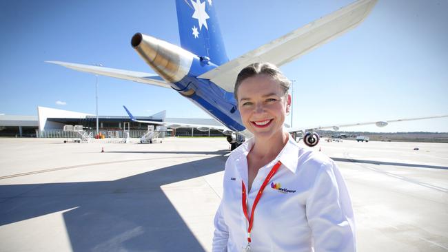 Toowoomba Wellcamp Airport general manager Sara Hales. ‘As a region, we’ve grown up and we are ready to take on the world.’ Picture: Jamie Hanson