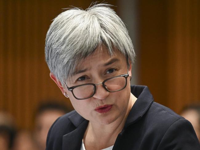 CANBERRA, AUSTRALIA, NewsWire Photos. AUGUST 8, 2023: Senator Penny Wong and Minister for Defence Industry Australia Pat Conroy at Parliament House in Canberra. Picture: NCA NewsWire / Martin Ollman