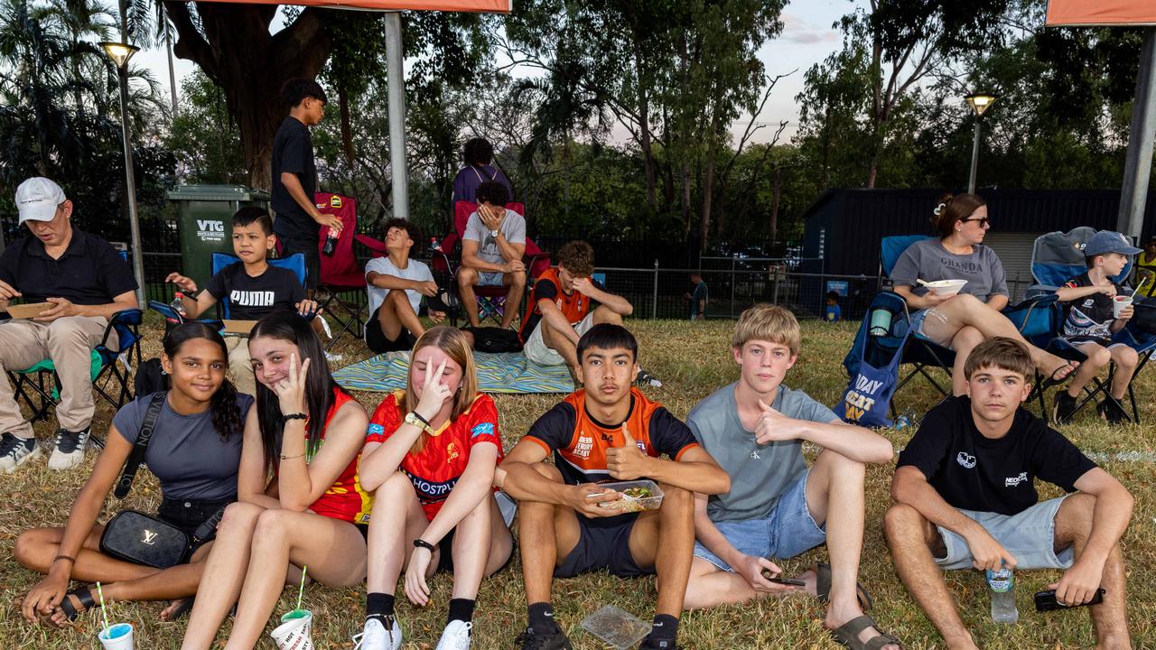 Fans at the Gold Coast Suns v Western Bulldogs 2025 AFL match at TIO Stadium. Picture: Pema Tamang Pakhrin