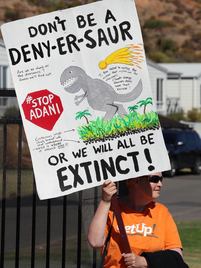 A GetUp volunteer campaigns in Boothby during the election campaign. Picture: Gary Ramage