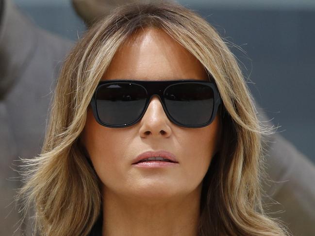 President Donald Trump and first lady Melania Trump visit Saint John Paul II National Shrine, Tuesday, June 2, 2020, in Washington. (AP Photo/Patrick Semansky)