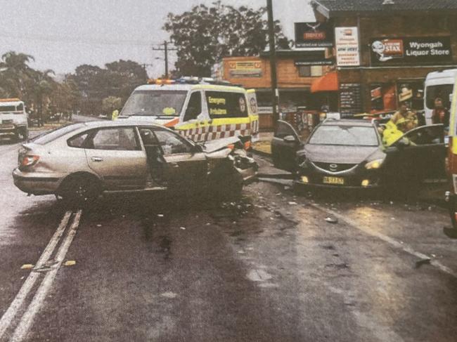 Kody Clenton, 20, of Budgewoi, has pleaded guilty to one count of dangerous driving causing grievous bodily harm after this crash on Tuggerawong Rd which left a 78-year-old woman with a broken back. Picture: supplied