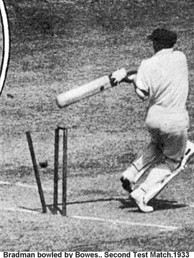 Bradman was bowled in four of his seven innings during the Bodyline series.