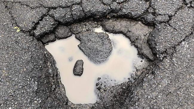 Damaged road on Old South Head Road. Image: Violet Papava.