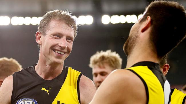 Grimes admits he has adopted a similar business strategy to that of the Richmond Football Club during this difficult time.