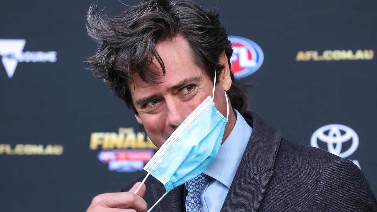 AFL chief executive Gillon McLachlan says the league has other options should any lockdowns prevent a crowd at the grand final. Picture : NCA NewsWire / Ian Currie