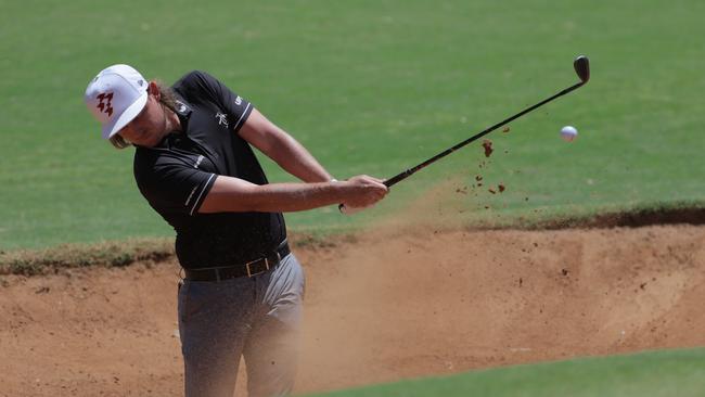 Cameron Smith is in second position on the leaderboard, two shots behind Lucas Herbert. Photo: Golf NSW