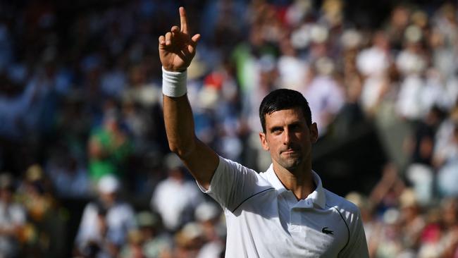 Novak Djokovic is the strong favourite to clinch another Wimbledon title. Picture: Getty Images