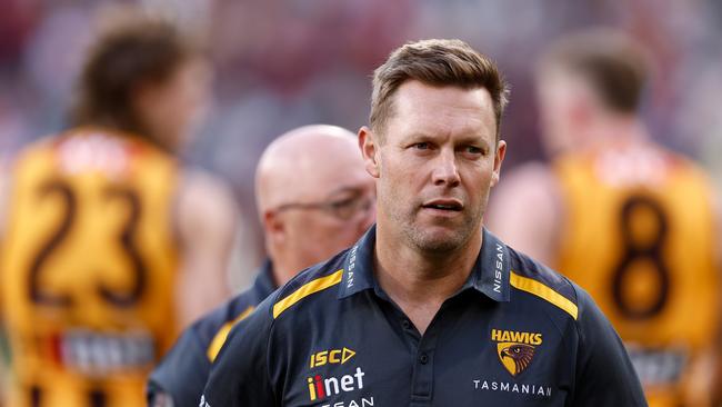 Sam Mitchell is under the microscope in year three. (Photo by Michael Willson/AFL Photos via Getty Images)