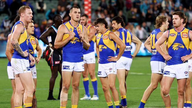 West Coast’s season does not look like getting much better anytime soon with some tough games coming. Picture: Getty Images