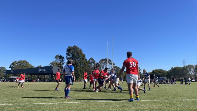 Beautiful winter skies at CHAC today for the First XV.