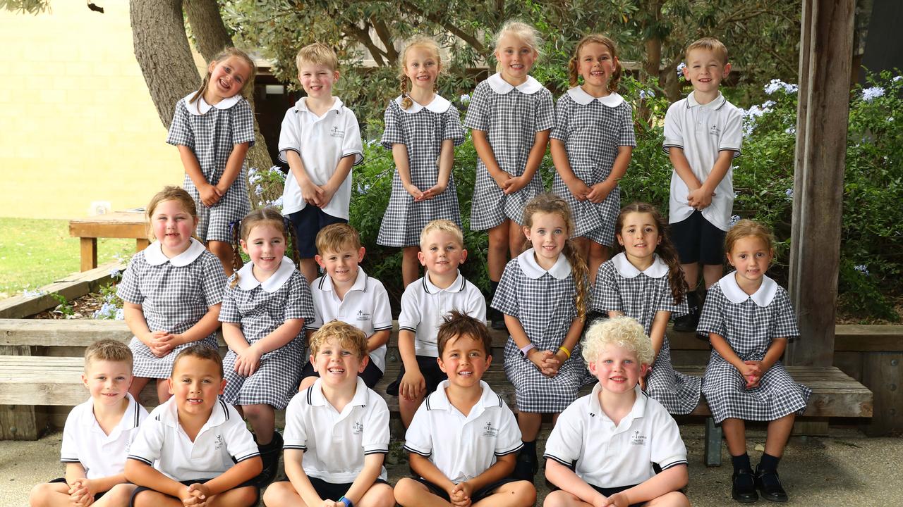 St Thomas Primary School 2025 Foundation Fiona front Beau Barlow, Noah Barnes, Patrick OÃ&#149;Niell, Orlando Doyle, Henry Evans. Middle Billie Reynolds, Lacey Cuthill, Remi Gainger, Bodhi Wilson, Leni Dunn, Georgie Muscatt, Molly Hachem. Back Maddie Bell, Harvey Bennett, Dolly Terry, Olivia Causon, Grace Wilson, Sonny Ito