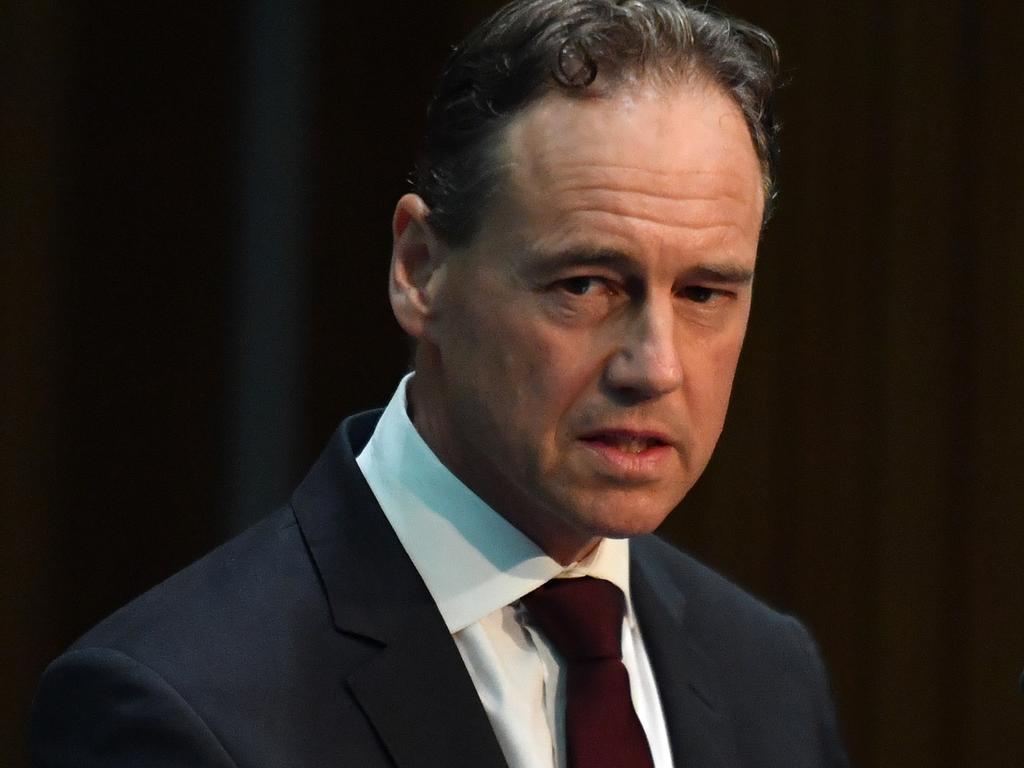 Minister Health Greg Hunt said further restrictions were likely. Picture: AAP Image/Mick Tsikas