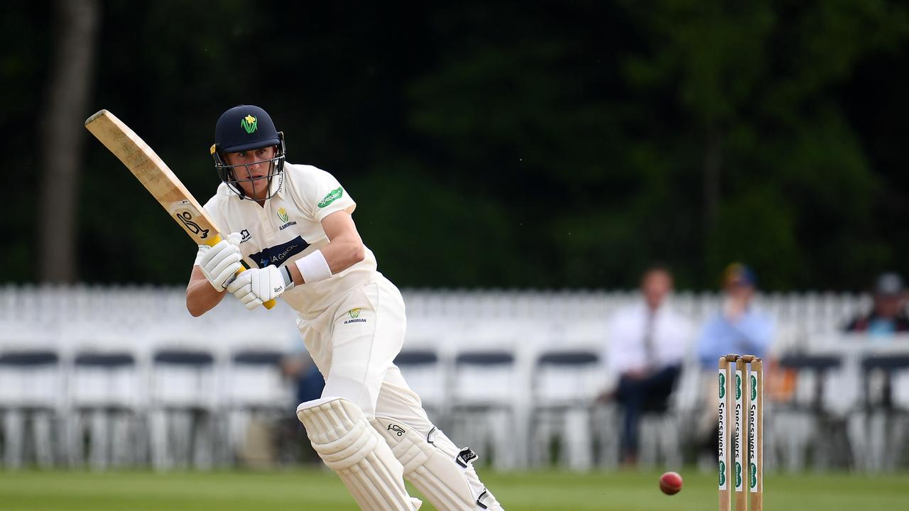 NEWPORT, WALES – MAY 16: Marnus Labuschagne of Glamorgan bats during Day Three of the Specsavers County Championship Division Two match between Glamorgan and Gloucestershire at Spytty Park on May 16, 2019 in Newport, Wales. (Photo by Harry Trump/Getty Images)