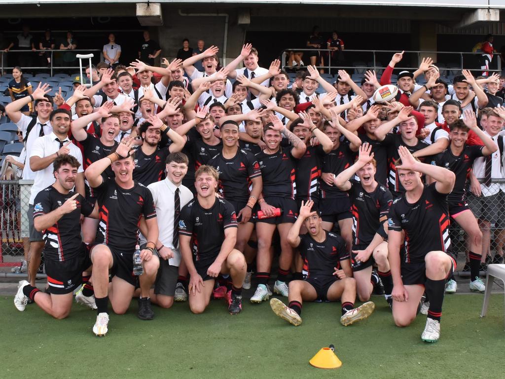 Endeavour Sports High celebrate with the school's faithful after booking their spot in the Peter Mulholland Cup grand final.