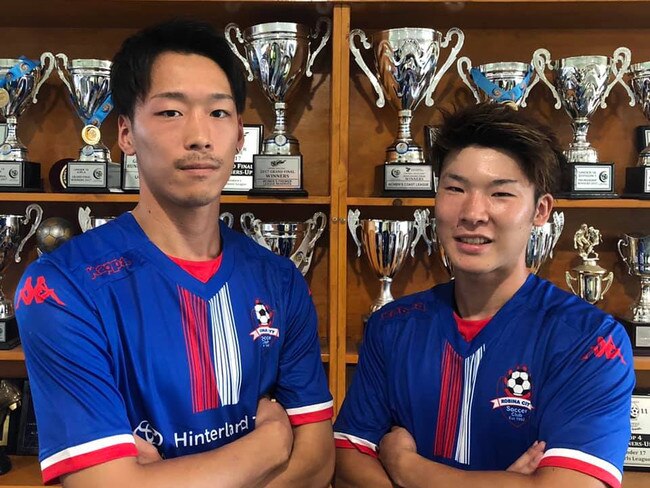 Robina City international recruits Shun Katagiri and Shingo Miyamori. Pic: Supplied.