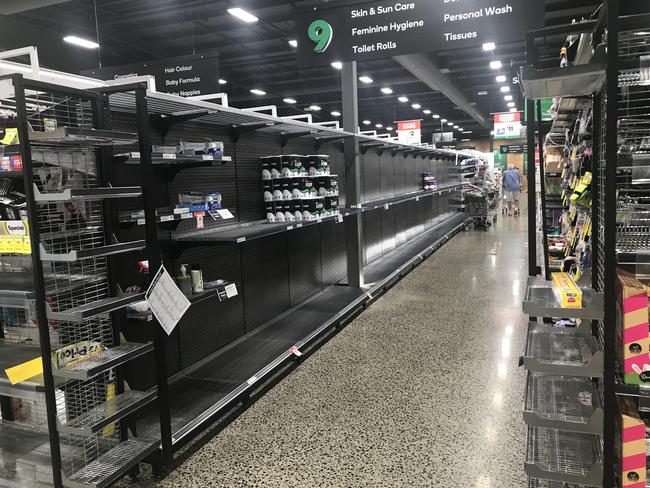 Woolworths CEO Brad Banducci has suggested Qantas workers could stack shelves or work in customer service. Picture: Liam Kidston