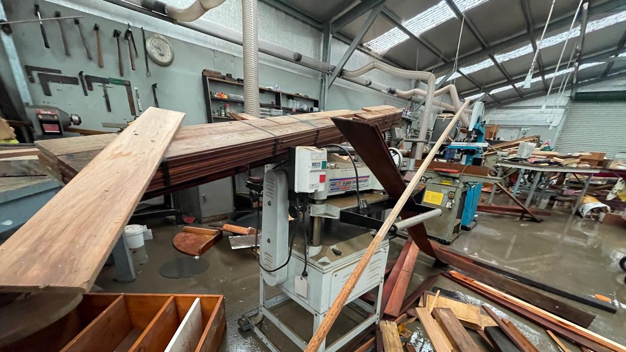 The Taree Men’s Shed has been destroyed by floodwaters. Picture: NewsWire / Graeme Minett