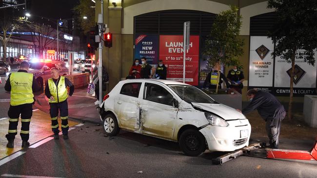 The damaged car. Picture: Josie Hayden