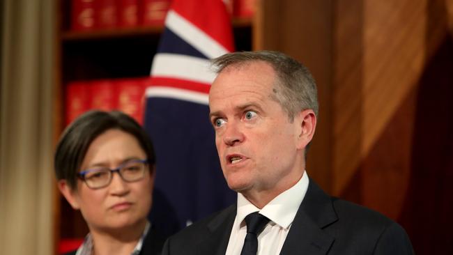 Citizen strain: “Good in a crisis, you say? Riiiiiight,” says Bill Shorten. Picture: Stuart McEvoy