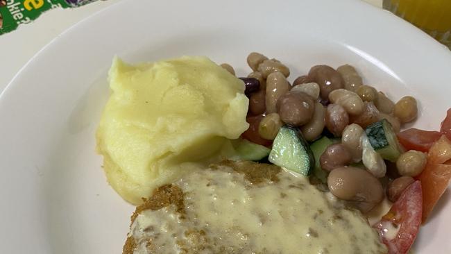 Supplied images of meals being served at an Adelaide Aged Care centre.