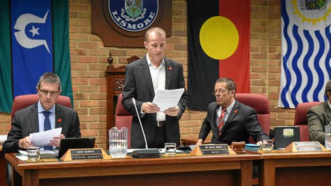 Lismore mayor Isaac Smith at the Goonellabah council chambers. Picture: Claudia Jambor