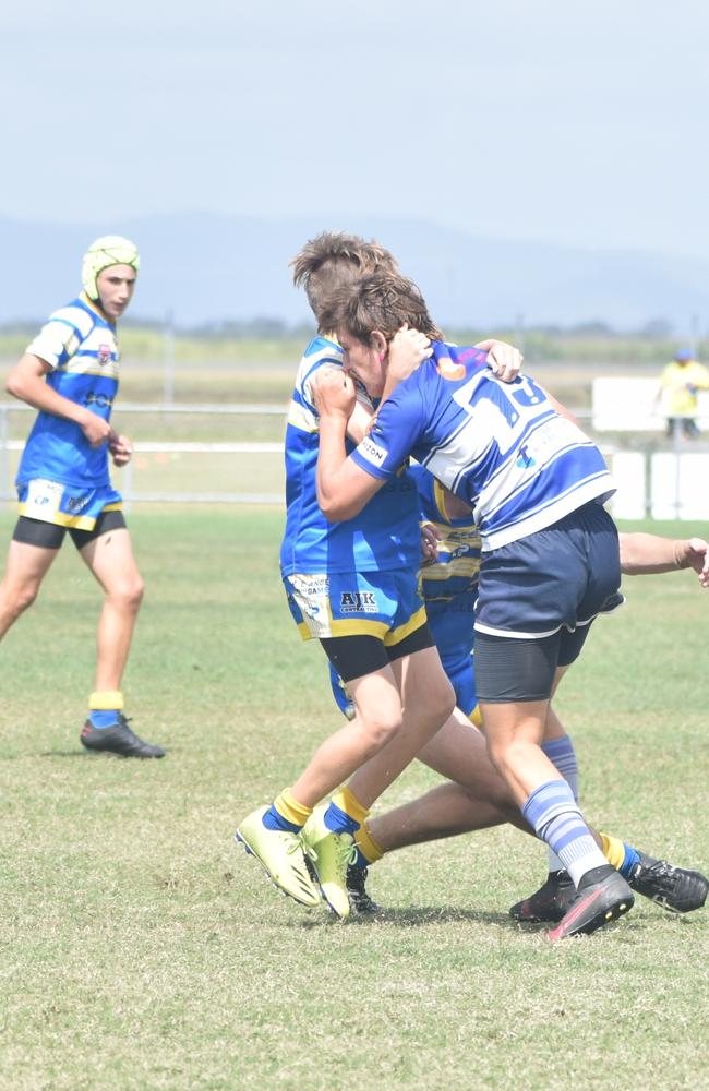 Cohen Howard in the Bulldogs v Souths Sharks final in the RLMD U14s division in Mackay. August 14, 2021. Picture: Matthew Forrest