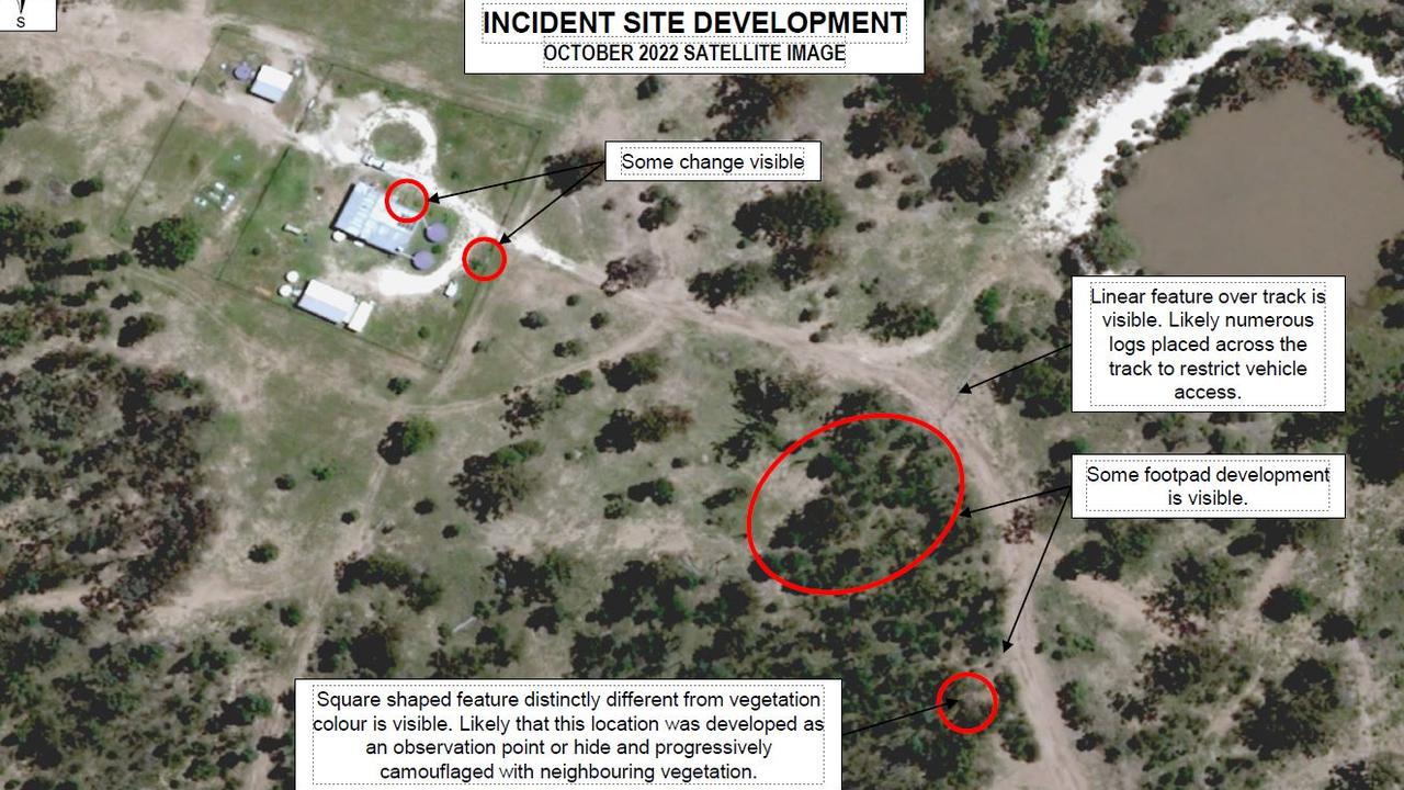 This image from October 2022 – just a few months before the massacre – reveals the extent of the fortifications made by the Trains in preparation for their ambush of the police. Picture: Supplied / Queensland Police