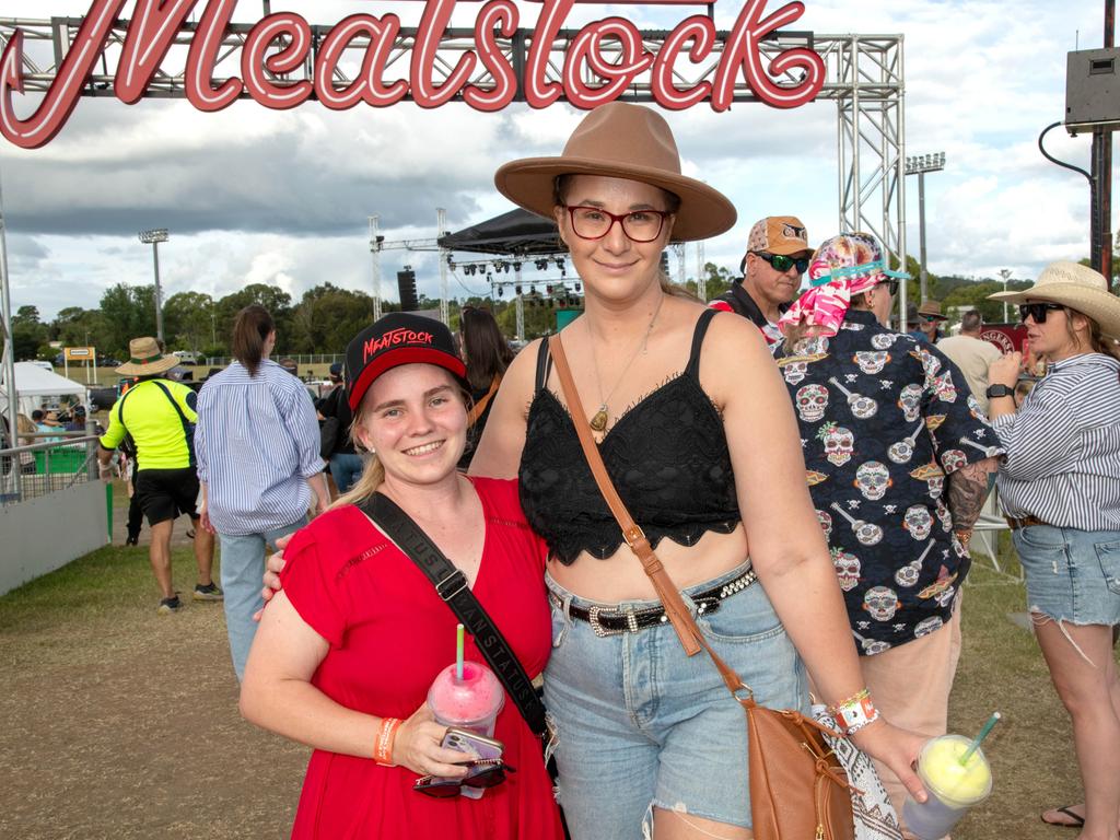 Mady Brown (left) and Kim Huxley at Meatstock - Music, Barbecue and Camping Festival at Toowoomba Showgrounds.Friday March 8, 2024 Picture: Bev Lacey