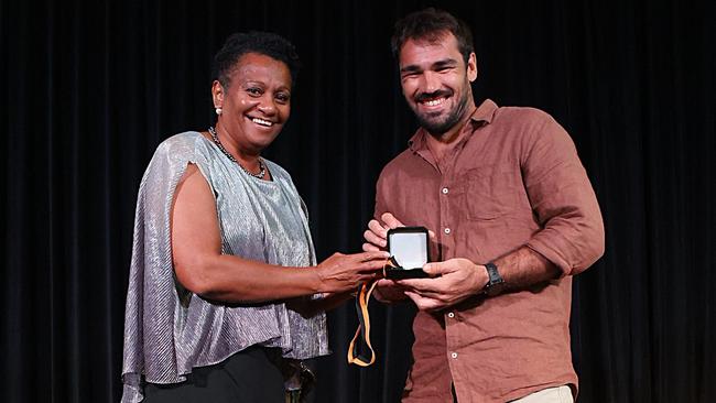 Eric Johnson Medalist (A-grade player of the year) Vincent Mehn (South Darwin). Picture: From The Sideline Sports Photography