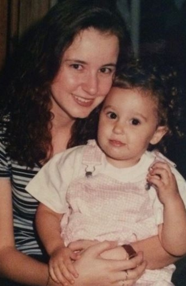 Teenage Melissa Redsell with her daughter. Picture – contributed.