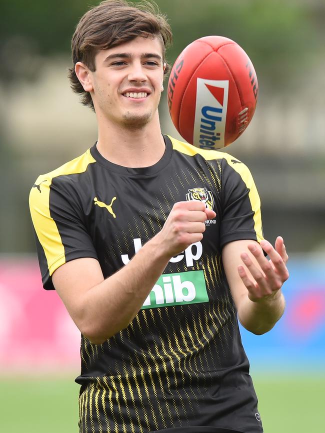 Richmond recruit Patrick Naish will be spending a lot of time in the gym during his first season.