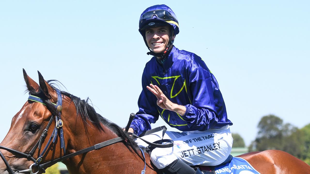 Apprentice jockey Jett Stanley can continue his red-hot form at Wagga on Thursday. Picture: Racing Photos via Getty Images