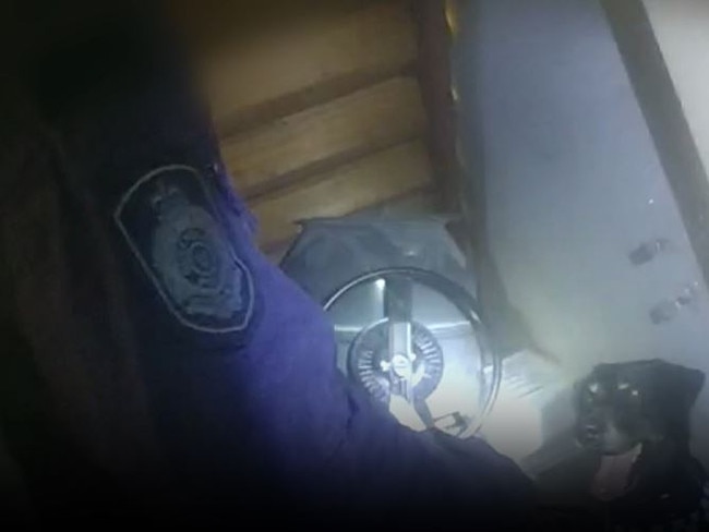 Officers from the Dog Squad were involved in the raid, with a cement mixer among items seized.