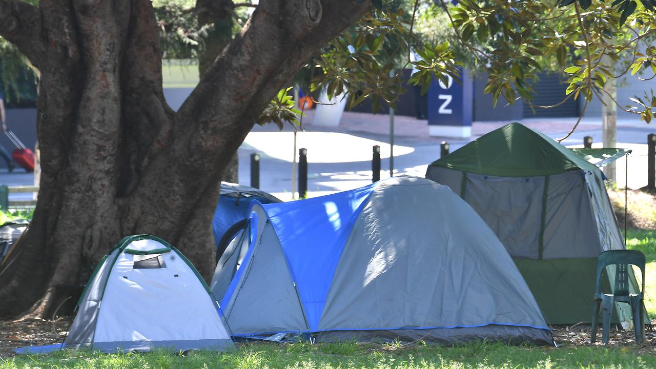 There are concerns around where people occupying Musgrave Park in Brisbane will go when a festival takes place at the park next month. Picture, John Gass