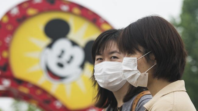 Tourists at Disney town in Shanghai. Picture: Getty Images