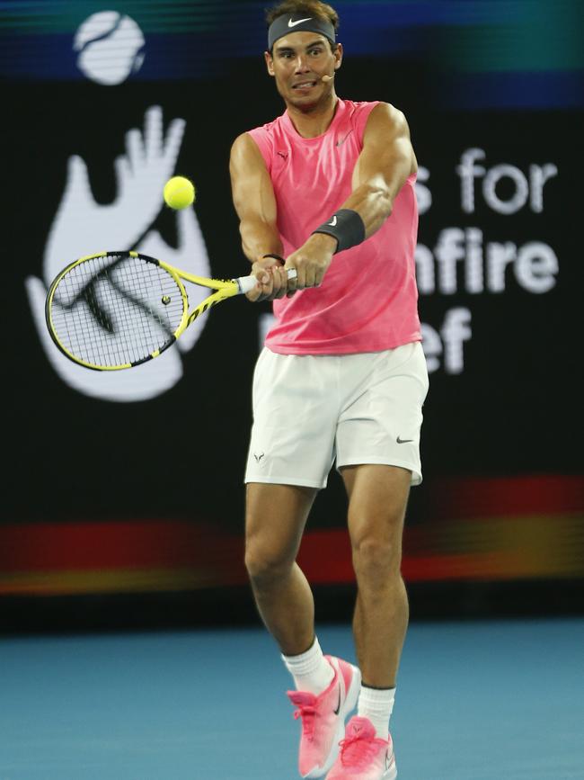 Rafael Nadal at Rod Laver Arena. Picture: Getty Images