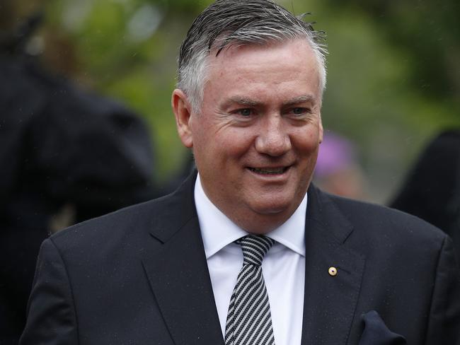 MELBOURNE, AUSTRALIA - NewsWire Photos November 12, 2021:  Eddie McGuire arrives for the state funeral to celebrate the life of Bert Newton at St Patrick's Cathedral in East Melbourne, Victoria. Picture: NCA NewsWire / Daniel Pockett