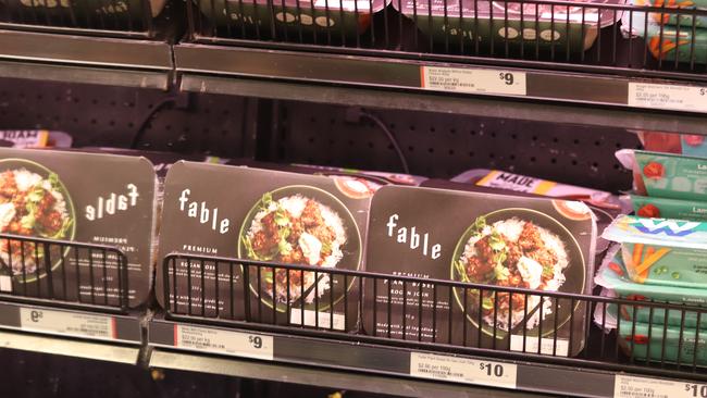 The plant-based ready meals that mimic meat are $10 each.