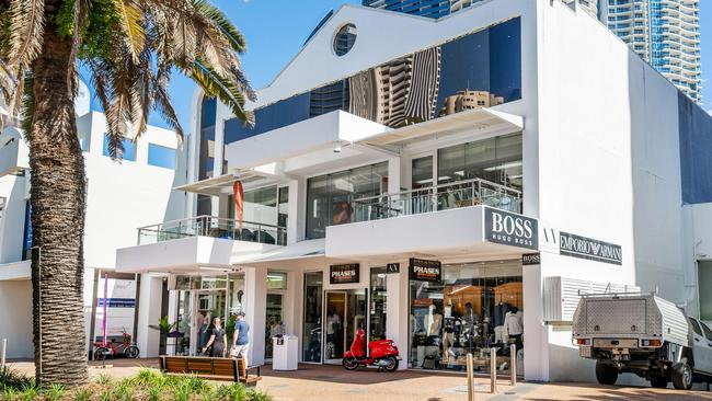 The three-level building at 34 Orchid Ave, Surfers Paradise, has hit the market.