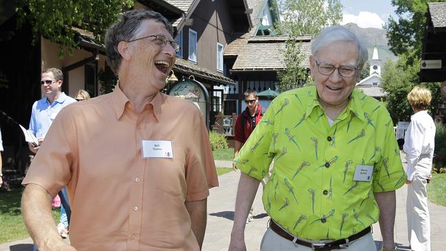 Billionaire investor Warren Buffett, right, and Bill Gates.