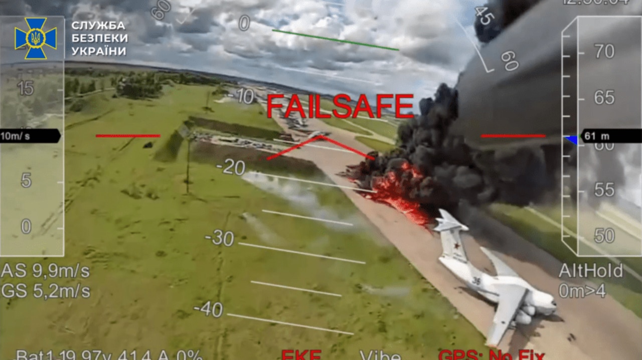 Ukraine claimed it bombed 41 strategic bombers in the operation. Picture: Security Service of Ukraine