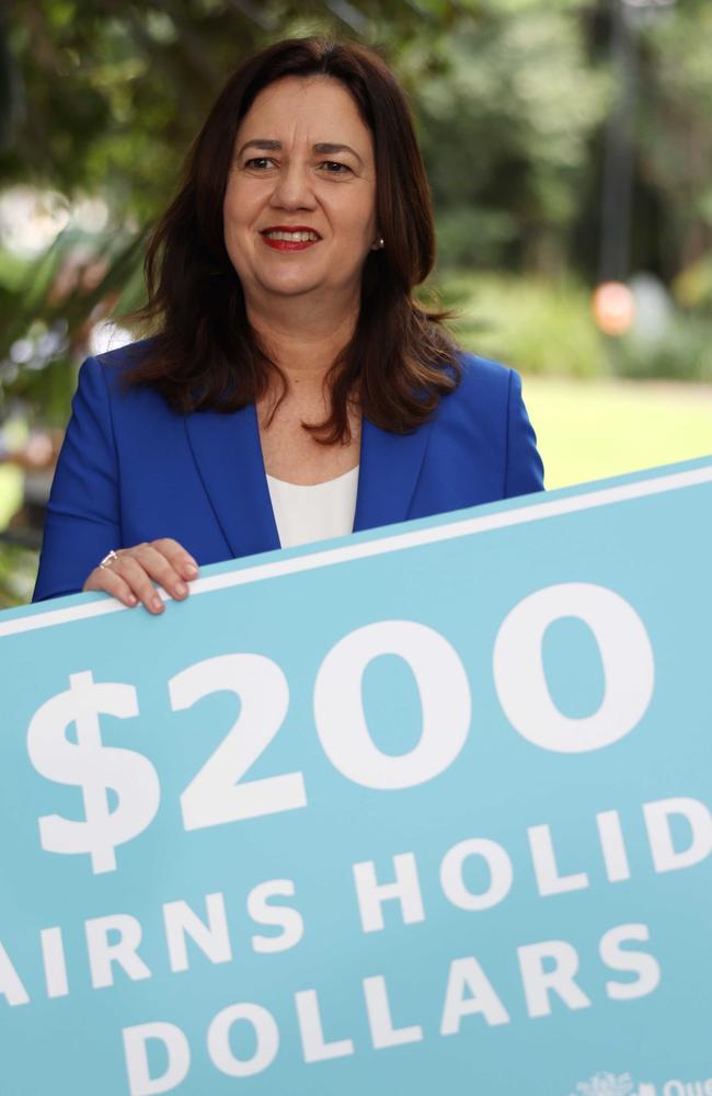 Annastacia Palaszczuk says the voucher system could help provide a significant boost to the far north Queensland economy. Picture: Peter Wallis