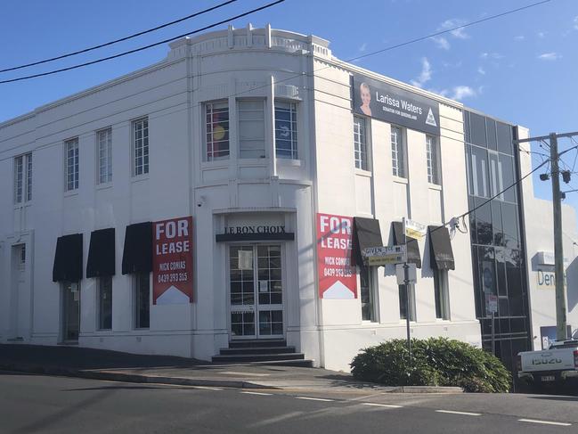 Empty heritage buildings on Given Tce.