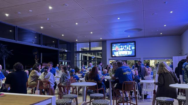 Supporters at LNP newcomer Leon Rebello's election night party for the southern seat of McPherson. Picture: Andrew Potts