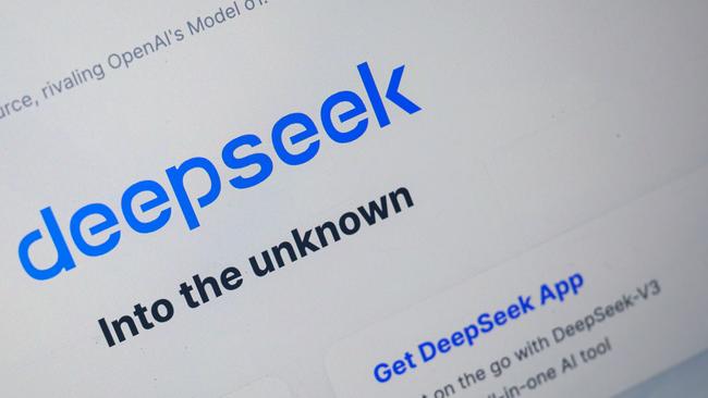 Chines AI app DeepSeek has been banned by the NT Government. (Photo by Leon Neal/Getty Images)