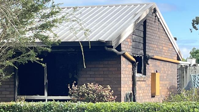 A house on Vaughan St has been gutted after a fire broke out in the bedroom and rapidly spread to other rooms. Picture: Carlie Walker