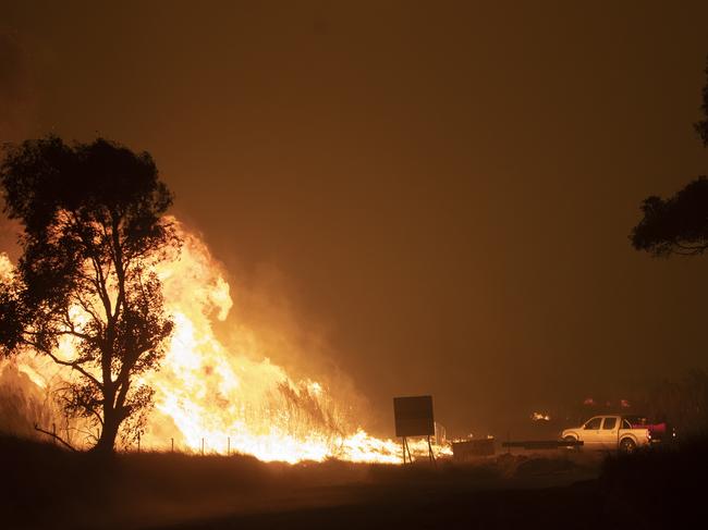 A bushfire near Bredbo North, February 1, 2020. There are concerns the NSW South Coast could again be vulnerable. Picture: Brook Mitchell/Getty Images