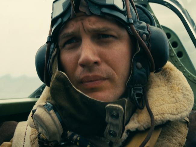 Tom Hardy as Farrier in a scene from Dunkirk from Christopher Nolan. Picture: Warner Bros